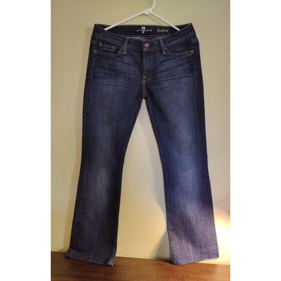 Ladies Seven 7 for All Mankind Boot cut Dark Blue Jeans Size 28 womens. - Picture 9 of 10
